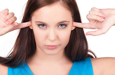 Image showing unhappy teenage girl