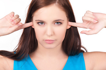 Image showing unhappy teenage girl