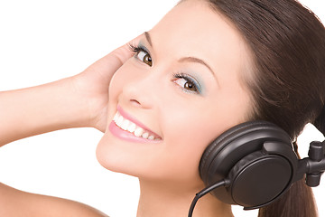 Image showing happy woman in headphones