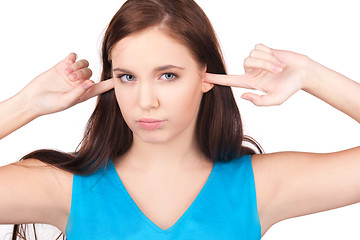 Image showing unhappy teenage girl