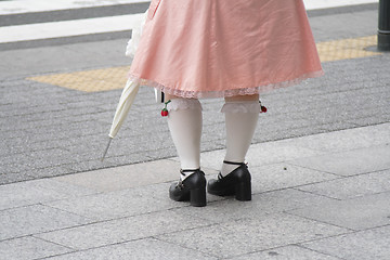 Image showing Gothic girl legs detail