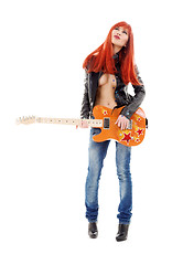 Image showing guitar babe