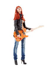 Image showing guitar babe