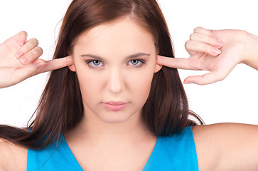 Image showing unhappy teenage girl