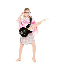 Image showing guitar girl