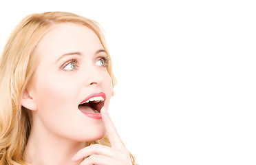 Image showing surprised woman face