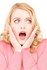 Image showing surprised woman face