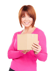 Image showing businesswoman with parcel