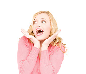 Image showing surprised woman face