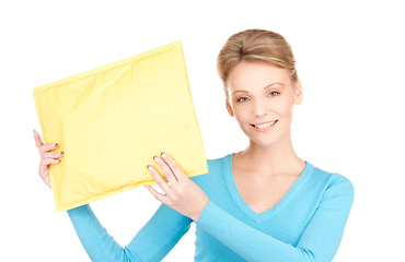 Image showing businesswoman with parcel