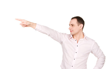 Image showing businessman pointing his finger