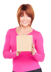 Image showing businesswoman with parcel