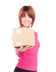 Image showing businesswoman with parcel