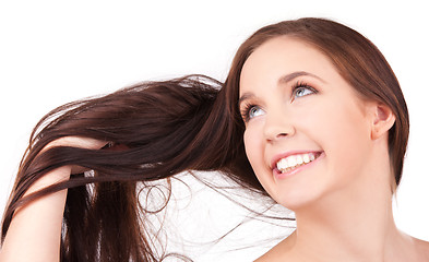 Image showing beautiful girl with long hair