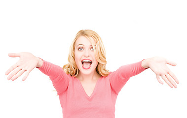 Image showing surprised woman face