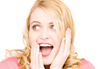 Image showing surprised woman face