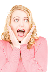 Image showing surprised woman face