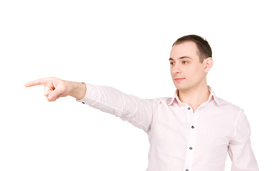 Image showing businessman pointing his finger