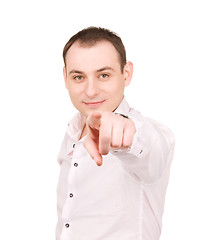 Image showing businessman pointing his finger