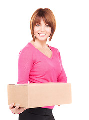 Image showing businesswoman with parcel