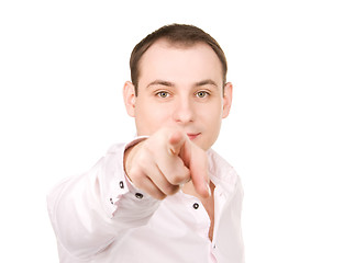 Image showing businessman pointing his finger