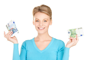 Image showing lovely woman with money