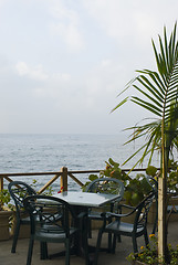 Image showing restaurant by sea