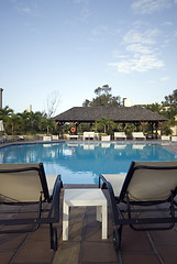 Image showing swimming pool hotel