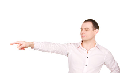 Image showing businessman pointing his finger