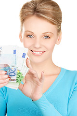 Image showing lovely woman with money