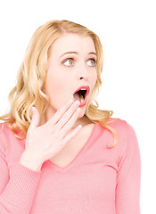 Image showing surprised woman face