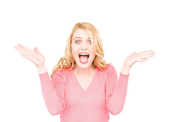 Image showing surprised woman face