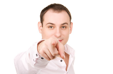 Image showing businessman pointing his finger