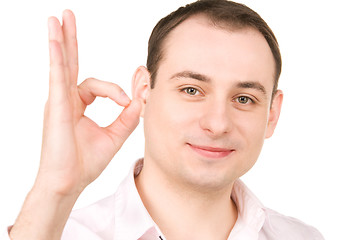 Image showing businessman showing ok sign