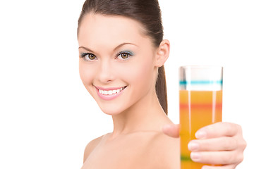 Image showing lovely woman with glass of juice