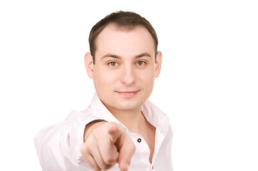 Image showing businessman pointing his finger