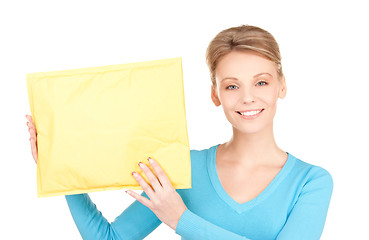 Image showing businesswoman with parcel