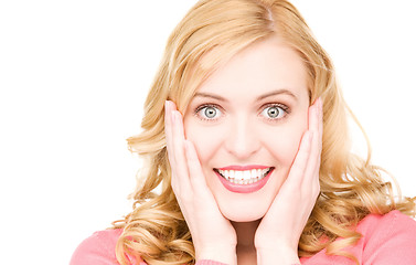 Image showing surprised woman face