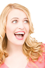 Image showing surprised woman face