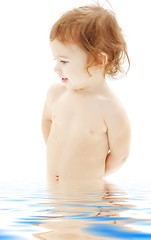 Image showing baby boy in water