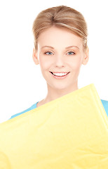 Image showing businesswoman with parcel