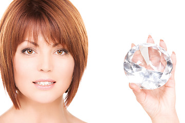 Image showing lovely woman with big diamond