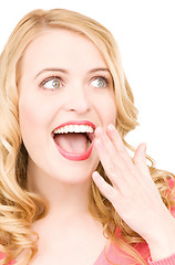 Image showing surprised woman face