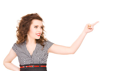 Image showing woman pointing her finger