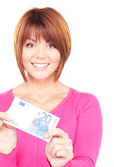 Image showing lovely woman with cash money