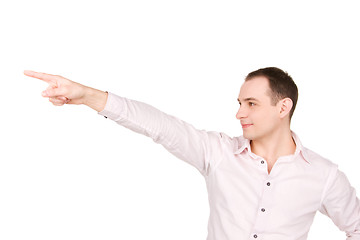 Image showing businessman pointing his finger