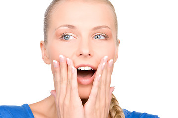 Image showing surprised woman face