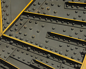 Image showing Grunge steel and rivets