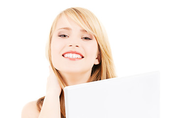 Image showing teenage girl with laptop computer