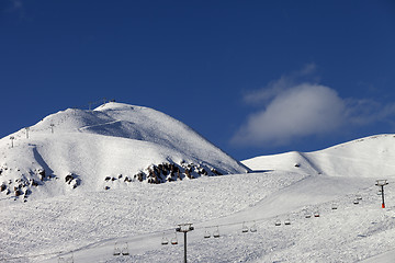 Image showing Ski resort at nice day